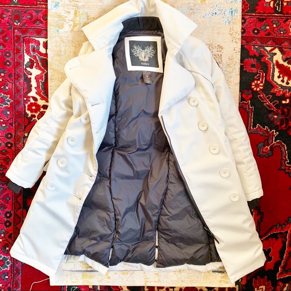 Nobis Peacoat Style Luna Cream Down Winter CoatXS - Picture 2 of 7